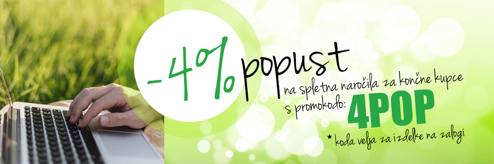 4POP popust na izdelke iz zaloge